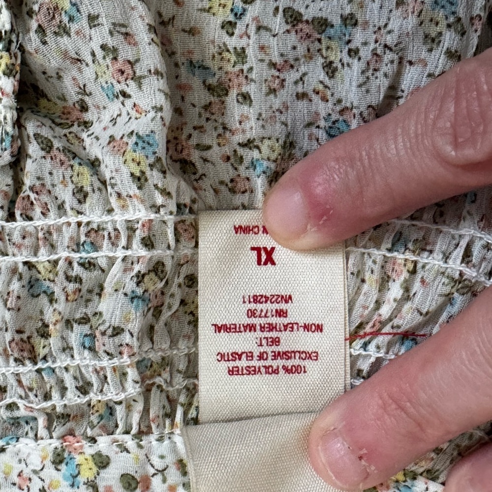 NWT Target Cream Floral Tunic Top size XL - Picture 4 of 8